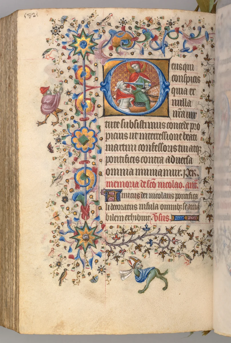 Hours of Charles the Noble, King of Navarre (1361-1425): fol. 285v, St. Martin by Master of the Brussels Initials and Associates, book, 1400-1410