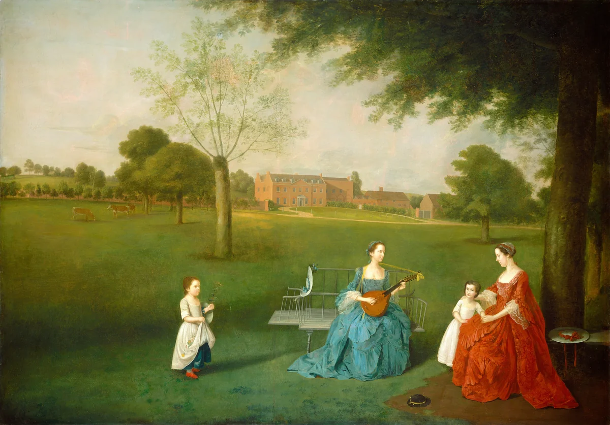 Members of the Maynard Family in the Park at Waltons by Arthur Devis, painting, 1755-1762