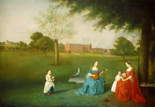 Members of the Maynard Family in the Park at Waltons by Arthur Devis, painting, 1755-1762