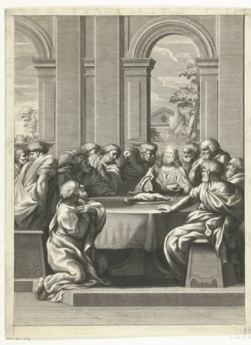 Laatste Avondmaal by anonymous, print, 1656-1692