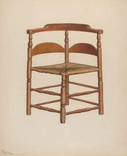 Corner Chair by Rolland Livingstone, index of american design, 1941
