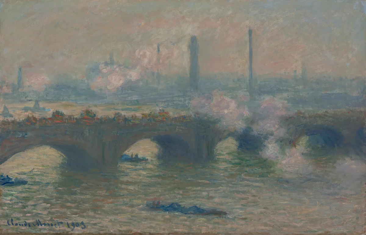 Waterloo Bridge, Gray Day by Claude Monet, painting, 1903