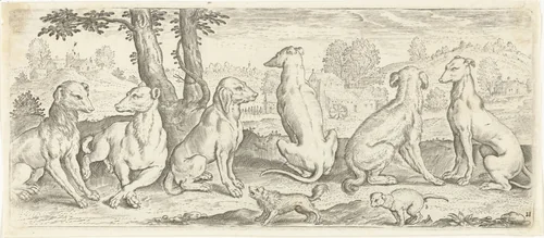 Honden by Unknown, print, 1583