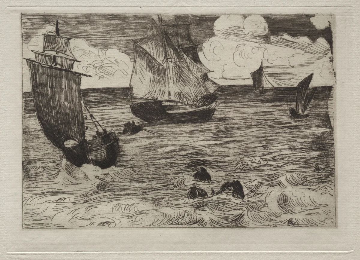 Marine by Edouard Manet, print, 1864-1865