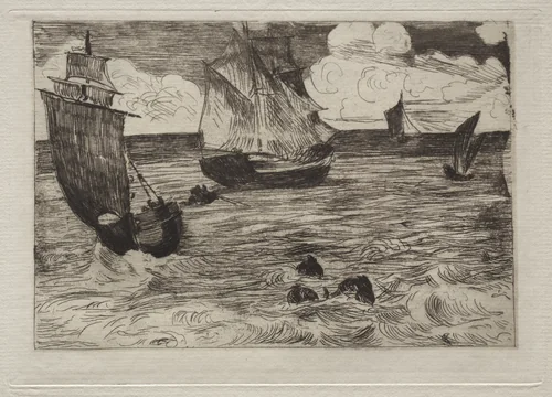 Marine by Edouard Manet, print, 1864-1865