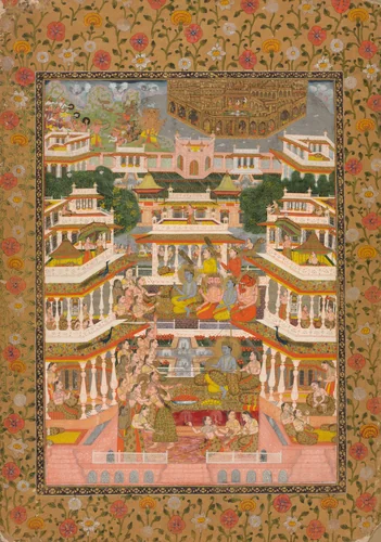Tiered Court Scene by Chitarman II, painting, 1730-1805