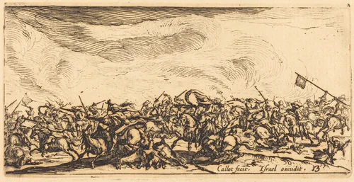 The Cavalry Combat with Swords by Jacques Callot, print, 1632-1634