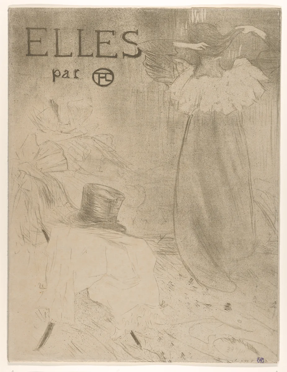 Elles (portfolio cover) by Henri de Toulouse-Lautrec, print, 1896