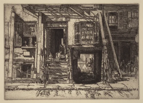 The Condemned Tenement, NY by Charles Henry White, print, 1906