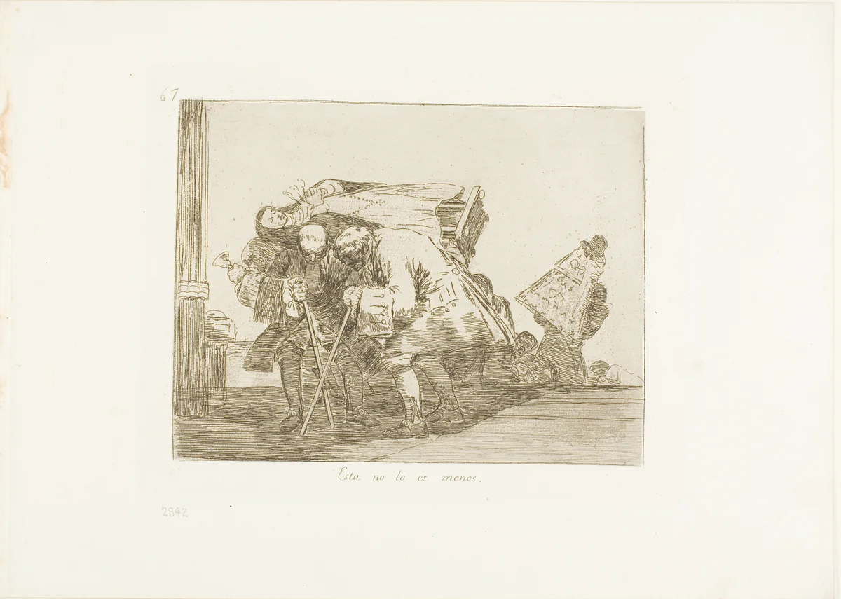 This is Not Less so, plate 67 from The Disasters of War by Francisco José de Goya, print, 1815-1820
