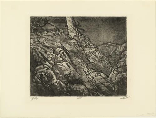 The Sleepers of Fort Vaux (Gas Victims) [Die Schlafenden von Fort Vaux (Gas-Tote)] from The War (Der Krieg) by Otto Dix, print, 1924