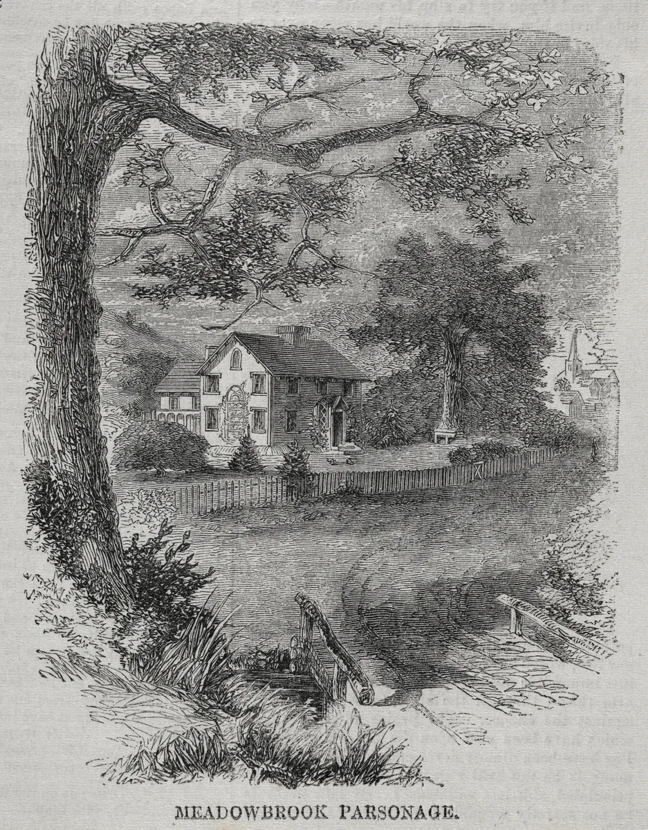 Meadowbrook Parsonage by Winslow Homer, print, 1860