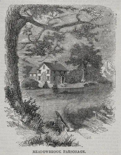 Meadowbrook Parsonage by Winslow Homer, print, 1860