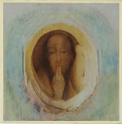 Silence by Odilon Redon, drawing, 1911