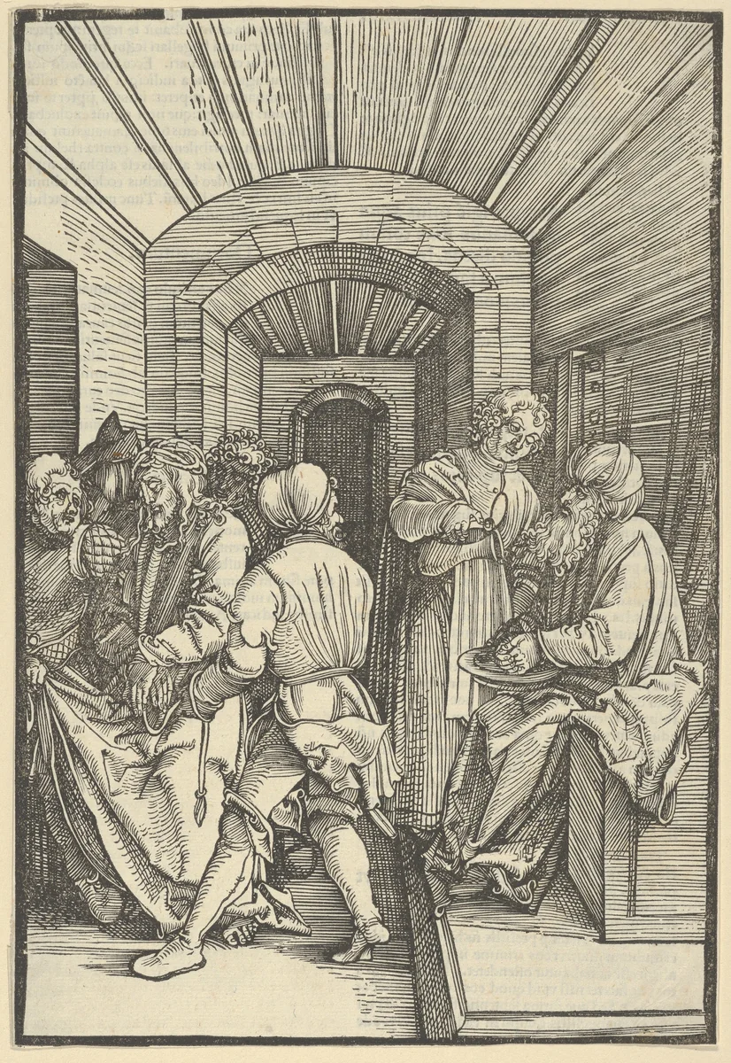 Pilate Washing his Hands, from Speculum passionis domini nostri Ihesu Christi by Hans Schäufelein, print, 1507