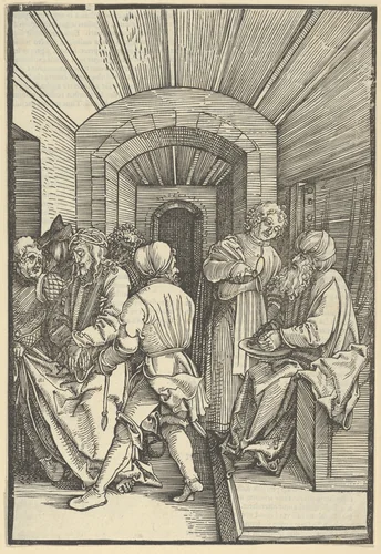 Pilate Washing his Hands, from Speculum passionis domini nostri Ihesu Christi by Hans Schäufelein, print, 1507