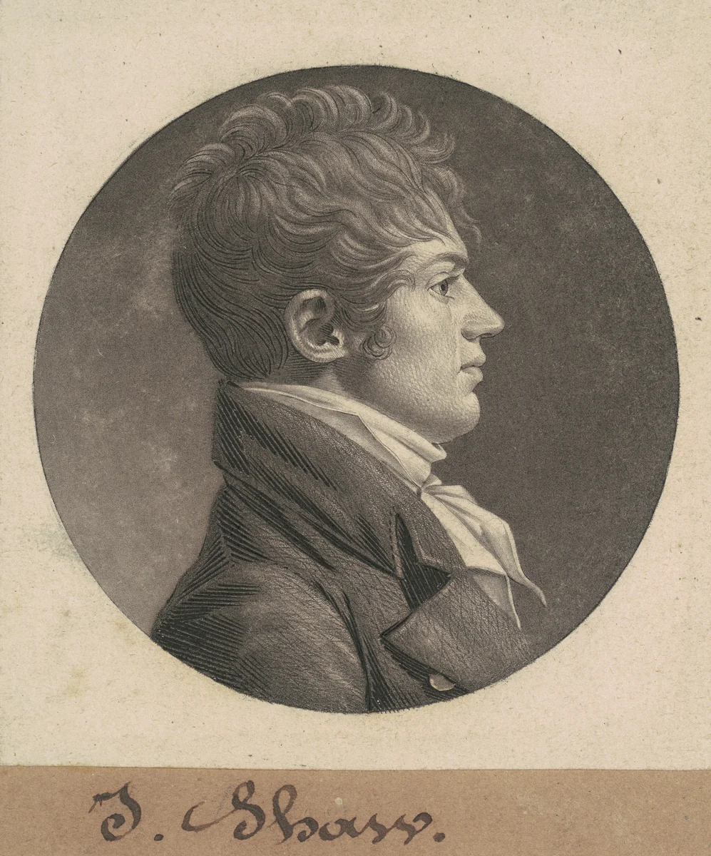 J. Shaw by Charles B. J. Févret de Saint-Mémin, print, 1804