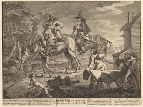 Sr. Hudibras, His Passing Worth, The Manner How He Sally'd Forth": Twelve Large Illustrations for Samuel Butler's Hudibras, Plate 2 by William Hogarth, print, 1725-1726