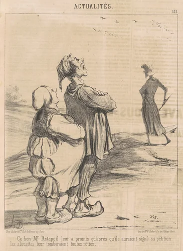 Ce bon M. Ratapoil leur a promis ... by Honoré Daumier, print, 1851