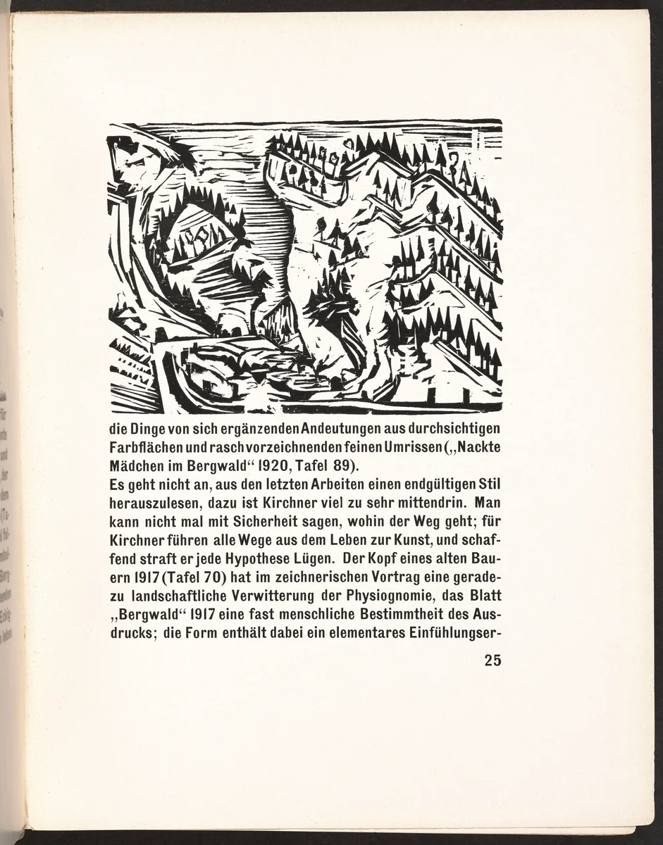 In-text plate from Kirchner Zeichnungen (Kirchner Drawings) by Ernst Ludwig Kirchner, volume, 1925