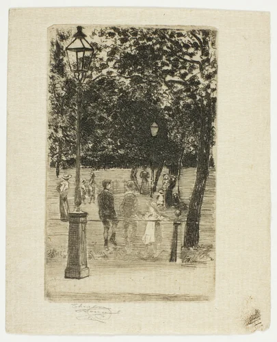 The Children's Hour, Summer Evening, Parson's Green by Theodore Roussel, print, 1906