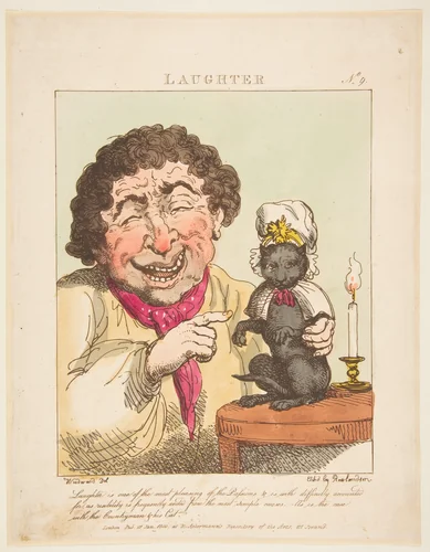 Laughter (Le Brun Travested, or Caricatures of the Passions) by Thomas Rowlandson, print, 1800