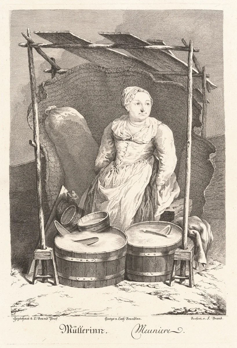 Müllerinn (Miller) by Friedrich August Brand, print, 1775
