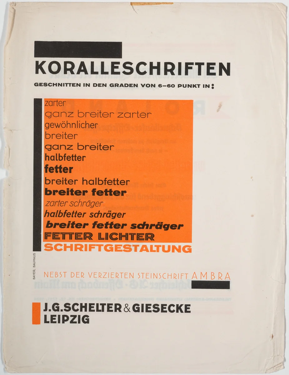 Koralleschriften by Herbert Bayer, design, 1926