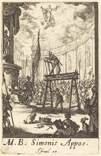 The Martyrdom of Saint Simon by Jacques Callot, print, 1634-1635