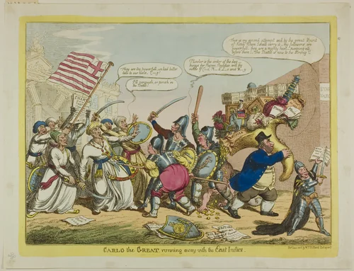Carlo the Great, Running Away with the East Indes by Charles Williams, print, 1806