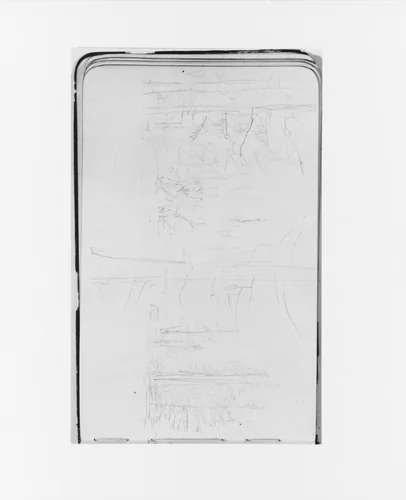 Sketch of Forest Scenery (from Sketchbook) by Albert Bierstadt, artwork, 1890