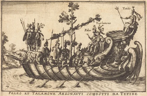 Peleo et Talamone Argonauti condotti da Tetide by Balthasar Moncornet
Remigio Cantagallina, print, 1600-1668