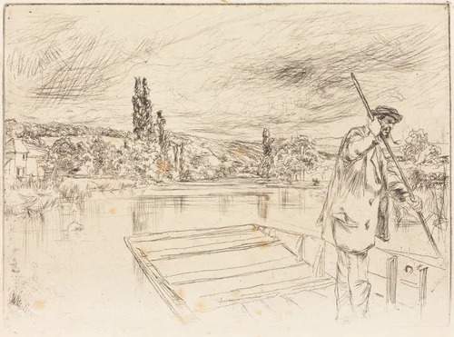 The Punt by James McNeill Whistler, print, 1861