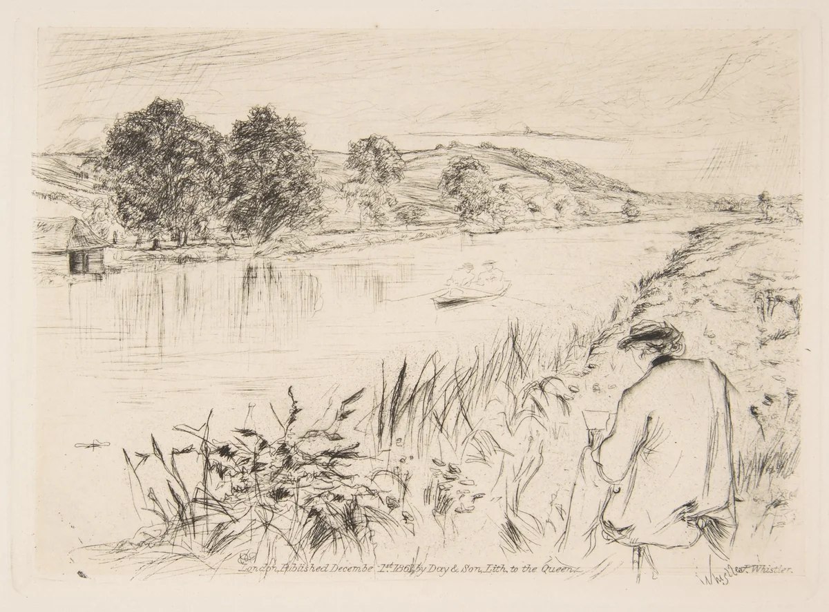 Sketching, No. 1 by James McNeill Whistler, print, 1861