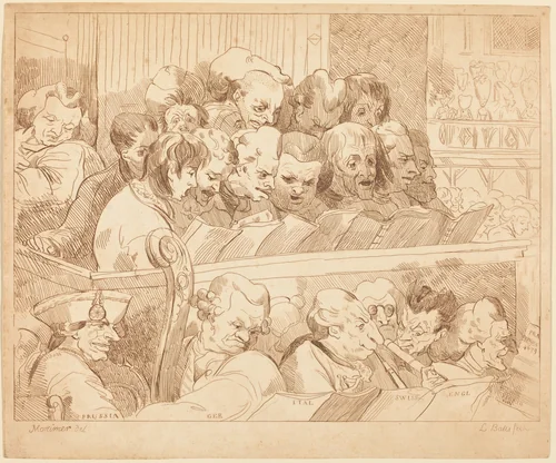 A Choral Band by Lydia Bates, print, 1779-1789