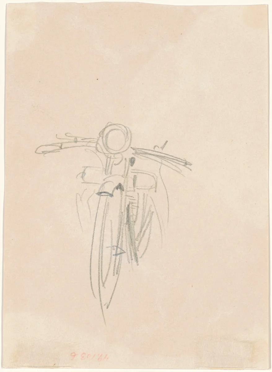 Motorcycle [verso] by John Singer Sargent, drawing, 1918