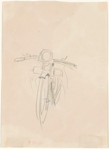 Motorcycle [verso] by John Singer Sargent, drawing, 1918