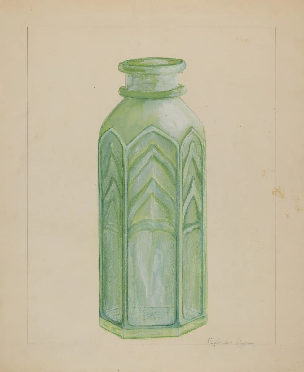 Jersey Milk Bottle by Columbus Simpson, index of american design, 1936