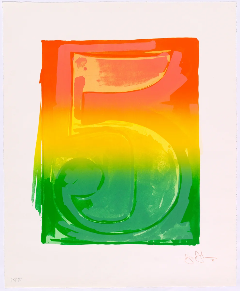 Figure 5 [artist's proof] by Jasper Johns, print, 1969
