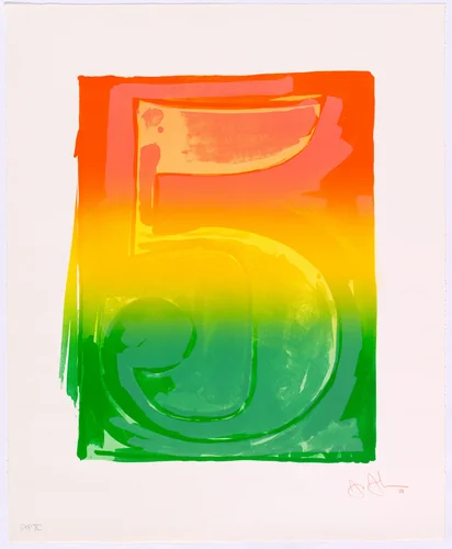 Figure 5 [artist's proof] by Jasper Johns, print, 1969