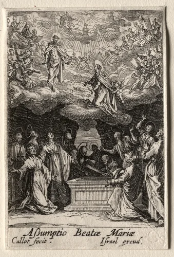 The Life of the Virgin: The Assumption of the Virgin by Jacques Callot, print, 1628-1639