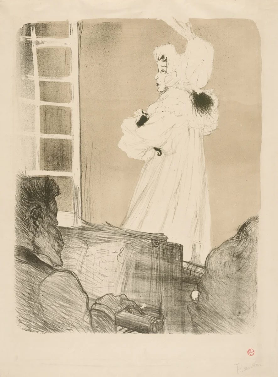 Miss May Belfort by Henri de Toulouse-Lautrec, print, 1895