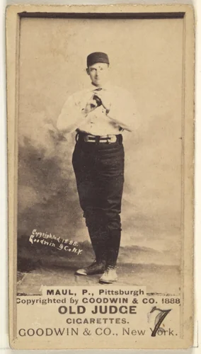 Al Maul, Pitcher, Pittsburgh, from the Old Judge series (N172) for Old Judge Cigarettes by Goodwin & Company, photograph, 1888