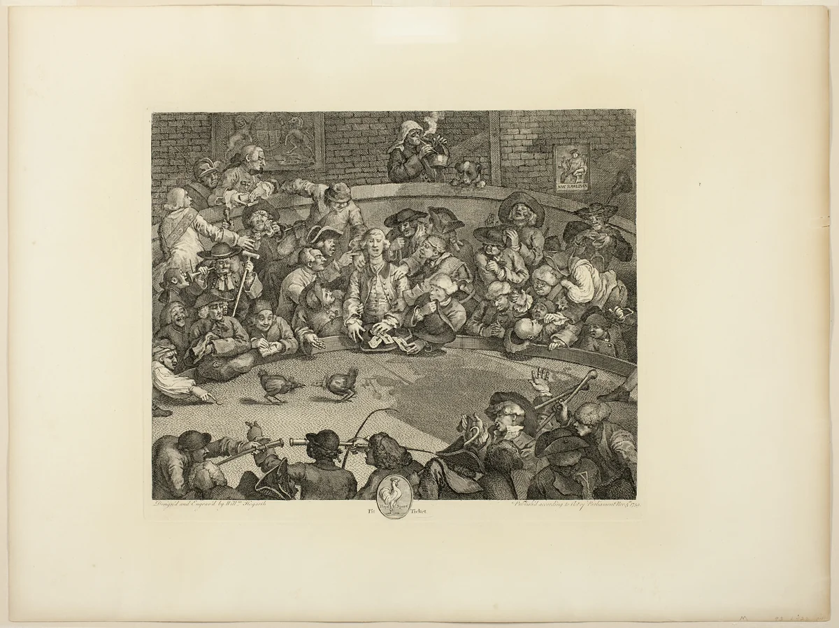 The Cockpit by William Hogarth, print, 1759