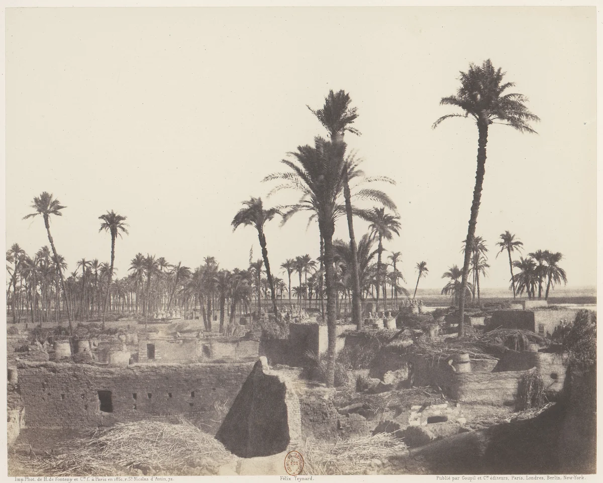 Abâzîz, Intérieur d'un Village Arabe by Félix Teynard, photograph, 1851-1852