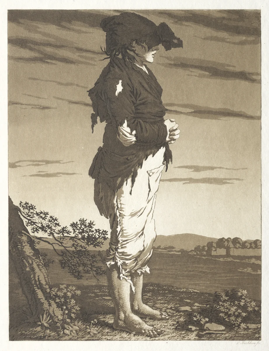 The Young Beggars by Karl Ludwig Bernhard Buchhorn, print, 1795-1805