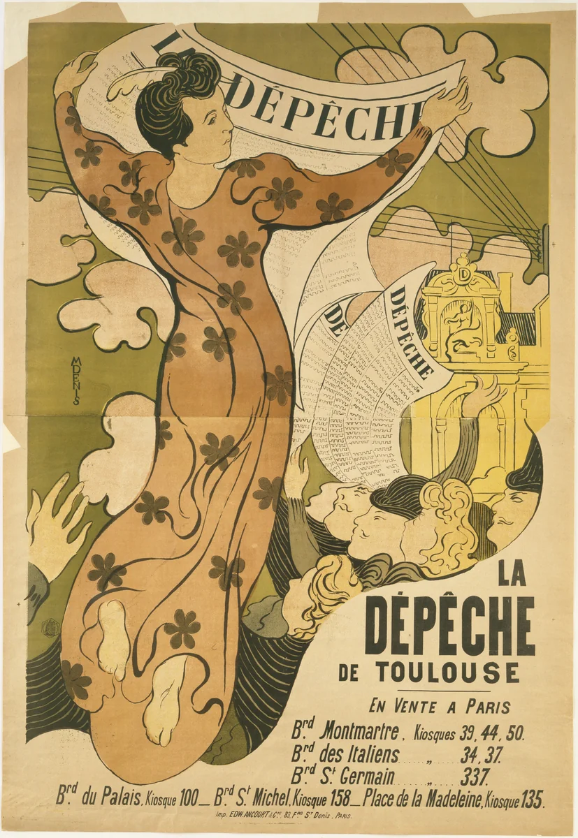 La Dépêche de Toulouse by Maurice Denis, design, 1892