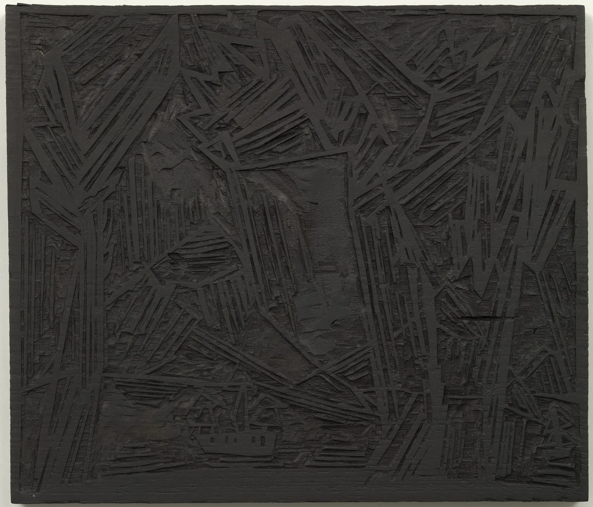 Woodblock for Tahiti by Lyonel Feininger, print, 1920