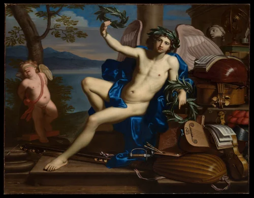Allegory of Sacred and Profane Love by Michele Desubleo, painting, 1665-1675