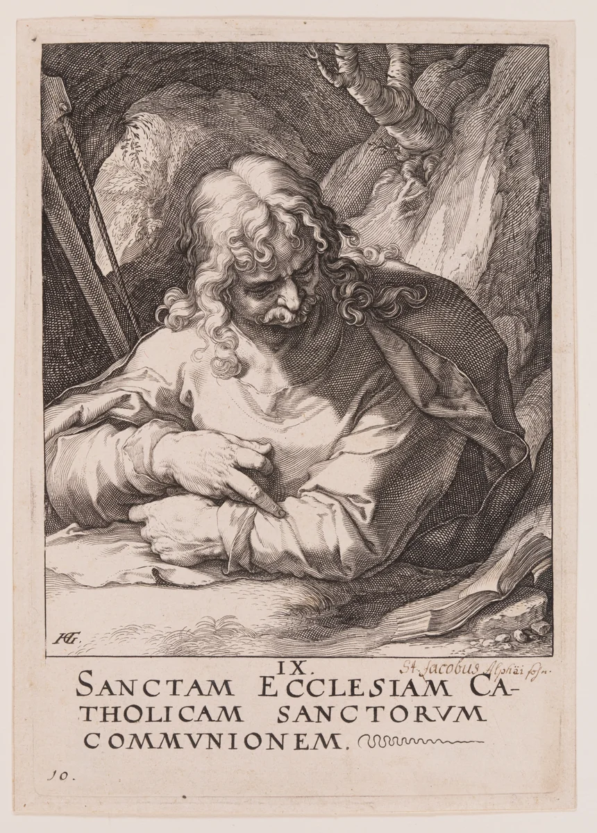 St James the Less, from Christ, the Apostles and St Paul with the Creed by Hendrick Goltzius, print, 1589